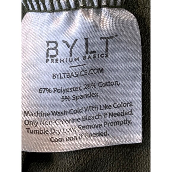 BYLT Basics Mens V-Neck Signature Lux T Shirt Size XL Drab Green Army Green - Picture 6 of 7